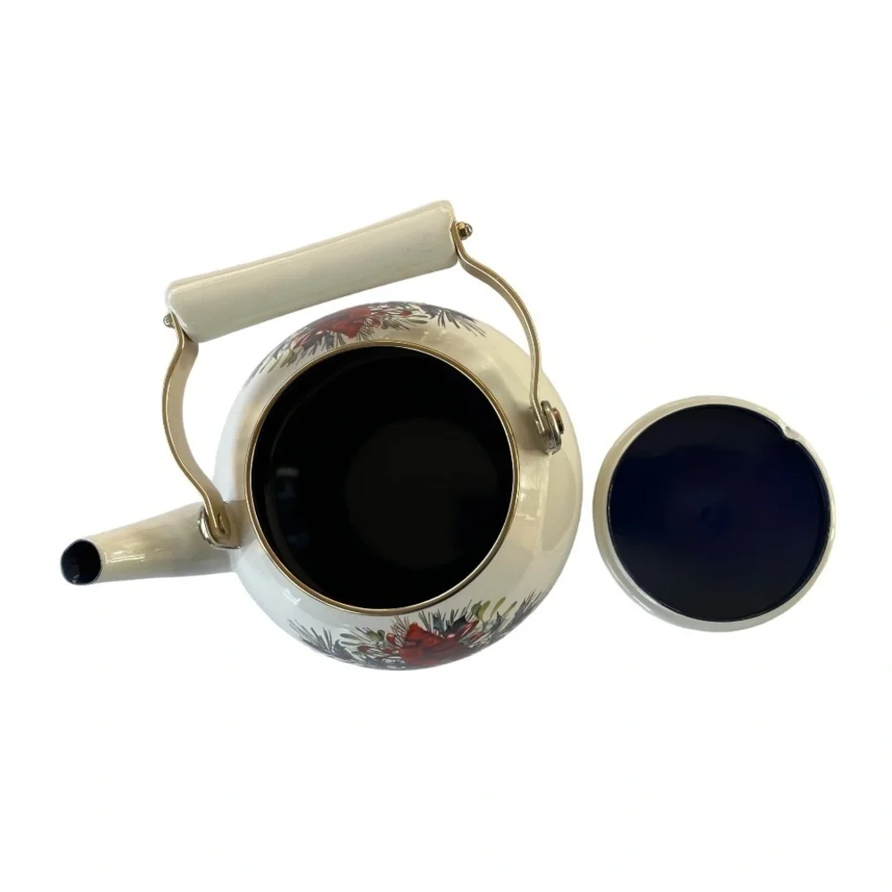 Lenox Winter Greetings Enamel Tea Kettle & Lid